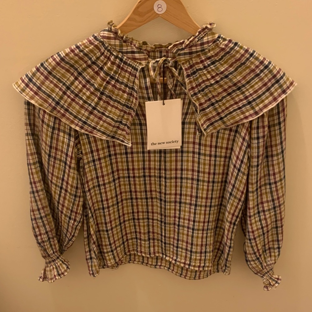 The New Society Kids Plaid Blouse - Multicolor